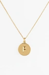 Kate Spade One In A Million Initial Pendant Necklace In P- Gold