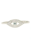 Ragen Jewels Evil Eye Pave Ring In Silver