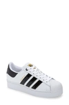 Adidas Originals Superstar Bold Low-top Sneakers In White/ Black/ Gold