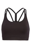 Zella Seamless Strappy Sports Bra In Black