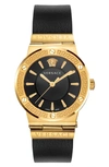 VERSACE GRECA LOGO LEATHER STRAP WATCH, 38MM,VEVH00320