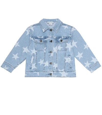 Stella Mccartney Kids' Star-print Denim Jacket In Blue