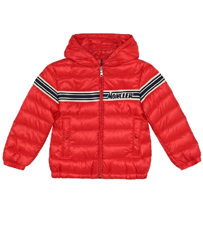 Moncler Kids' Renald羽绒夹克 In Red