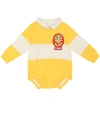MINI RODINI BABY RUGBY棉质橄榄球婴儿连体紧身衣,P00460826