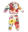 DOLCE & GABBANA BABY FLORAL COTTON TRACKSUIT,P00449204