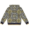 Dolce & Gabbana Maiolica Print Full-zipped Hoodie In Multicoloured