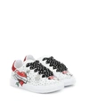 MONNALISA POLKA-DOT LEATHER SNEAKERS,P00427802