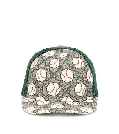 Gucci Kids' Gg Printed Baseball Cap In Beige