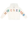 Moncler Kids' Embroidered Logo Patch Hoodie In Cream