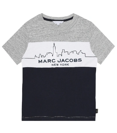Little Marc Jacobs Teen Colour-block T-shirt In Blue