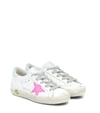 GOLDEN GOOSE SUPER-STAR LEATHER SNEAKERS,P00426964