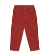 CARAMEL ALDGATE LINEN trousers,P00460577