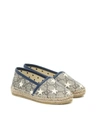 GUCCI GG LEATHER-TRIMMED ESPADRILLES,P00441439