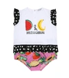 DOLCE & GABBANA BABY COTTON DRESS,P00468266