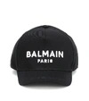 BALMAIN LOGO COTTON BASEBALL CAP,P00427981