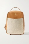 PARAVEL MINI CITY LEATHER AND COTTON-CANVAS BACKPACK