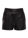 Commando Faux Stretch-leather Shorts In Black