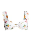 WEWOREWHAT Claudia Fruit Print Wide-Strap Bikini Top
