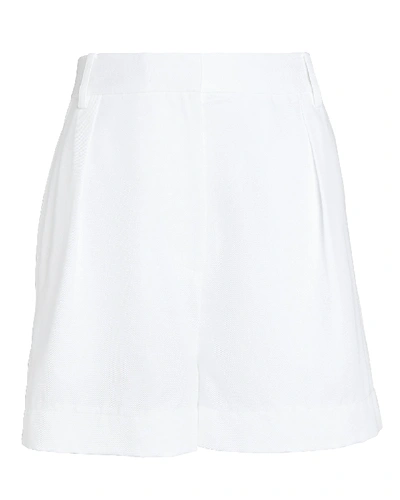 Tibi Soft Suiting Shorts In White