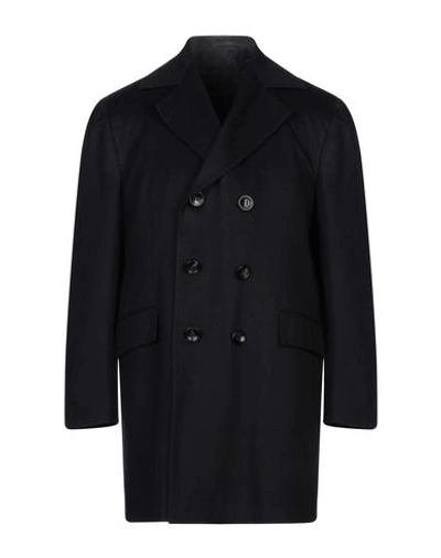 Kiton Coat In Dark Blue