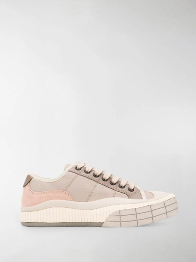 Chloé Chloe Pink And Grey Clint Sneakers In Beige