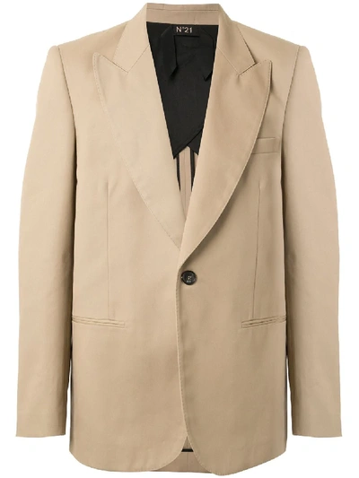 N°21 Single-breasted Blazer In Brown