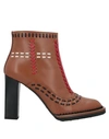 TOD'S TOD'S WOMAN ANKLE BOOTS BROWN SIZE 7 SOFT LEATHER,11299932MF 8