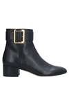 Bally Jay Smooth Buckle Ankle Booties In Black