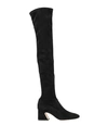 Alberta Ferretti 60mm Stretch Suede Over-the-knee Boots In Black