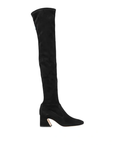 Alberta Ferretti 60mm Stretch Suede Over-the-knee Boots In Black