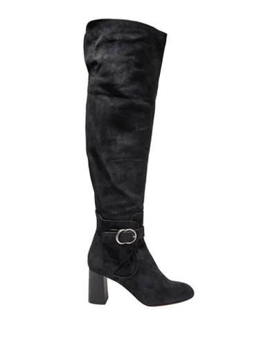 Chloé Knee Boots In Steel Grey