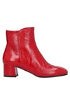Cheville Ankle Boot In Red