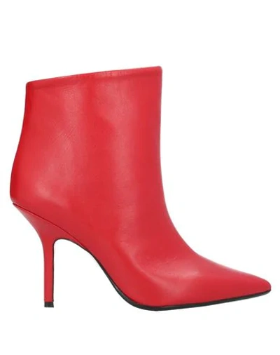 Anna F. Ankle Boot In Red