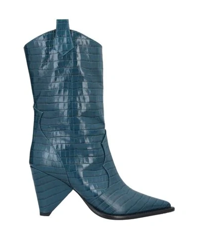 Aldo Castagna Ankle Boots In Deep Jade