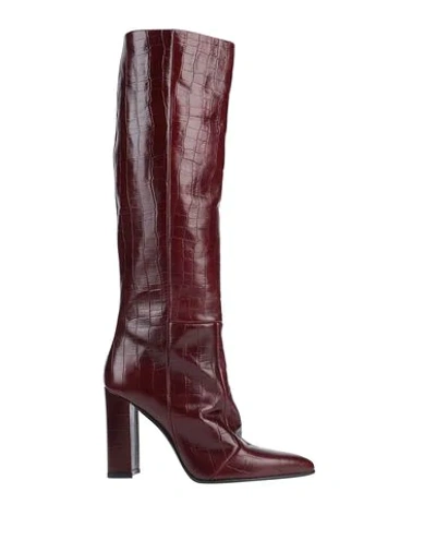 Archive Boots In Maroon