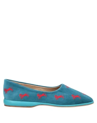 Chloé Ballet Flats In Turquoise