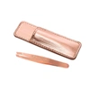 TWEEZERMAN ROSE GOLD MINI SLANT TWEEZER WITH CASE,1254-R