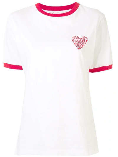 Etre Cecile Camouflage Heart Print T-shirt In White