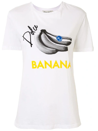 Etre Cecile Dolce Banana Print T-shirt In White