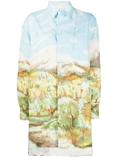 Jacquemus La Chemise Paul Oversized Printed Cotton-poplin Shirt In Multicolor