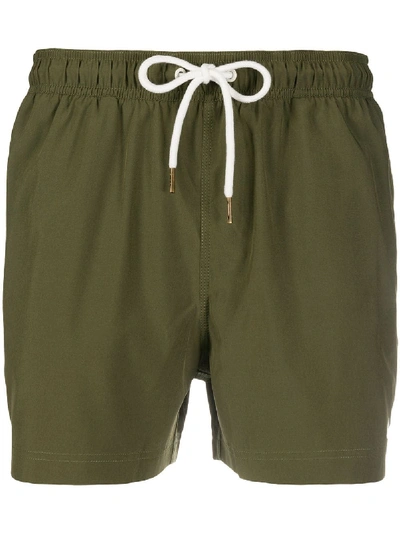 Sun 68 Logo-patch Swim Shorts In Green