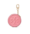 Tory Burch Flaming Leather Coin Purse In Pink City