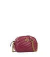 Tory Burch Kira Chevron Small Camera Bag In Imperial Garnet