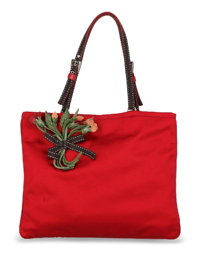 Pre-owned Prada Tote Bag In Red