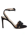 VALENTINO GARAVANI SEQUIN SUEDE SANDALS,0400012547930