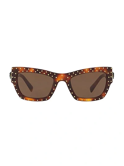 Versace 52mm Rock Icons Havana Tortoise Sunglasses In Havana Brown