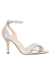 Nina Women's Venus Crisscross Stiletto Evening Sandals In Silver Satin