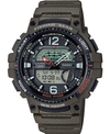 CASIO MEN'S DIGITAL FISHING GEAR GREEN RESIN STRAP WATCH 48MM