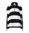 BURBERRY ZIP-DETAIL STRIPED RUGBY SHIRT,15483238