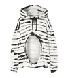 BURBERRY WATERCOLOUR CUT-OUT-DETAIL HOODIE,15484323
